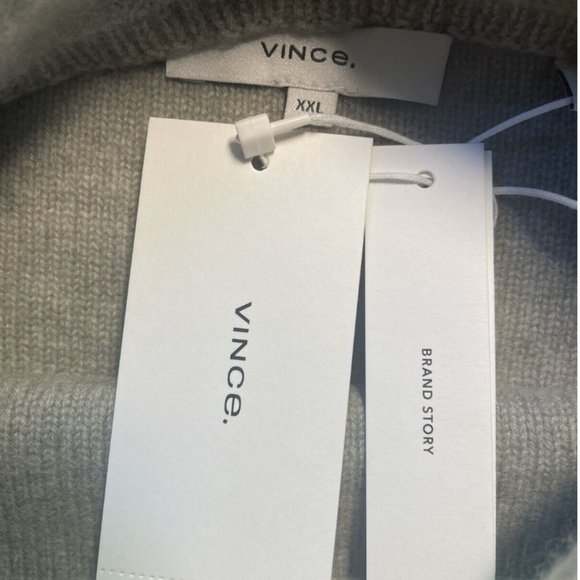 Vince Breton Stripe Boiled Cashmere Funnel Neck $425 NWT - Picture 6 of 8